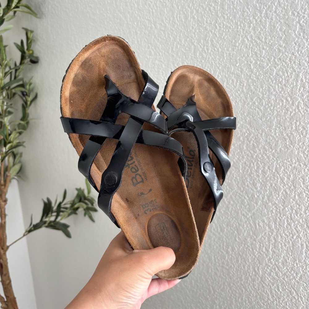 Birkenstock Betula Vinja Sandals Black Patent Leather L7